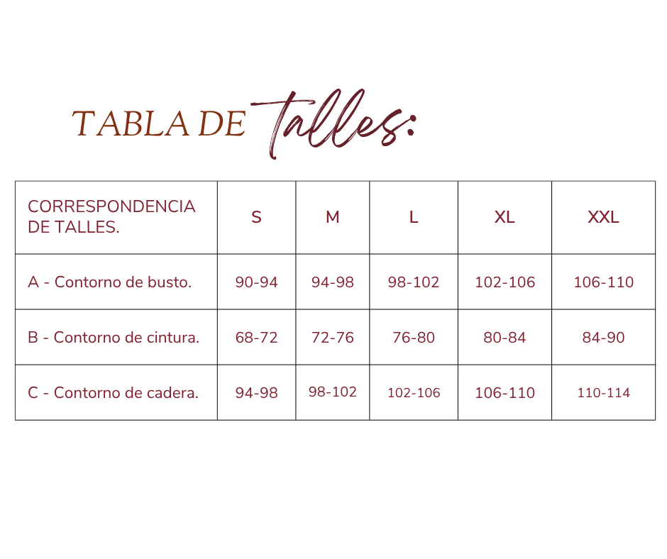 Tabla de Talles
